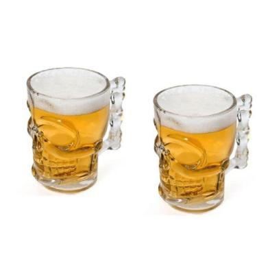 Imagem de Kit Caneca Caveira Transparente 500 ml Wincy VDA12004