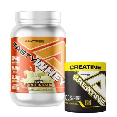 Imagem de Kit Tasty Whey 3w Adaptogen 900g com Creatina Adaptogen 300g - Adaptog