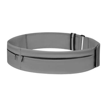 Imagem de Baoblaze Pochete para corrida, cinto, bolsa de cintura, bolsa para corredor, cinto com 3 bolsos, para celular, pochete para corrida, camping, treino ao ar, Grey M