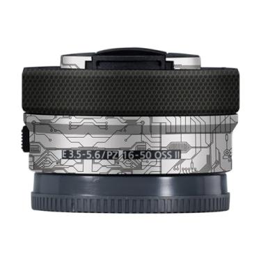 Imagem de Adesivo de lente de câmera para Sony E 16-50 mm II Macro Coat Wraps Film Protector Vinyl Decal Skin 16-50 II (Circuit White)