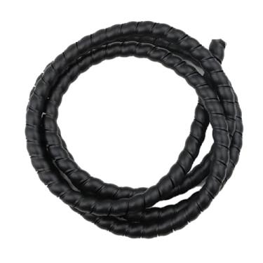 Imagem de Tubo Flexível Espiral Para Enrolar Cabos (8 Mm-45 Mm) – Manga Protetora De Fios De 1/2/5 M, PP Durável, Para Mangueiras Hidráulicas, Fios E Cabos (preto)(ID 25mm,5 Meters)