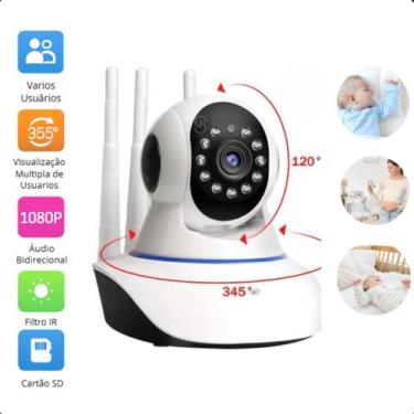 Imagem de Babá Eletrônica 360 Wifi Visão Noturna 720p - LIPPIN