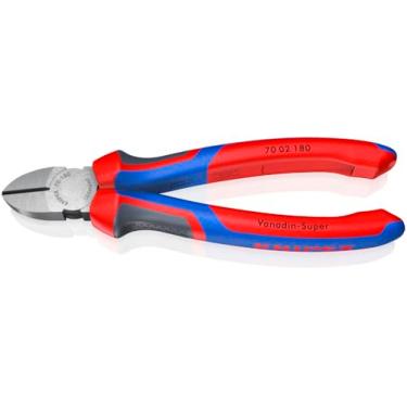 Imagem de Knipex | 70 02 180 | Cortador diagonal | Alça multicomponente | Preto Atramentizado - 180 mm