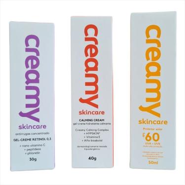 Imagem de Kit Creamy Gel Retinol 30g+protetor Fps60+hidratante Calming