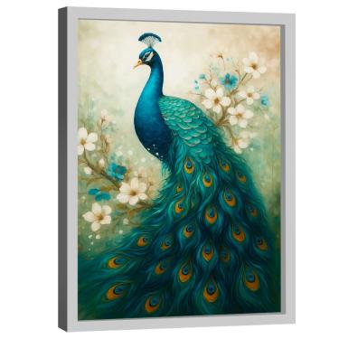 Imagem de Quadro Decorativo Pavão Estilo Pintura