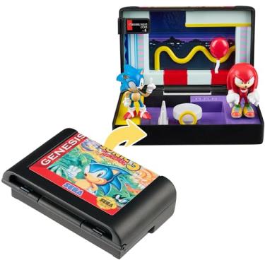 Imagem de Console Heroes Sonic The Hedgehog 3 Diorama Playset – Mini Sonic & Knuckles Figures with Carnival Night Zone – SEGA Genesis Collectible Cartridge