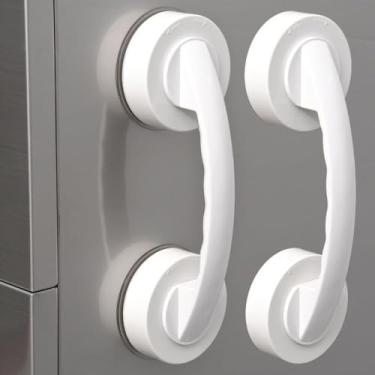 Imagem de Japard Barras de apoio com ventosa para serviço leve, 15 kg e 20 cm, segurança para banheiras, chuveiro, cozinha, alça adicional para idosos e crianças, 1 pacote com 2