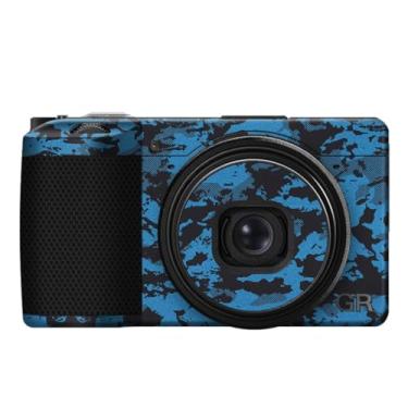 Imagem de Adesivo de câmera resistente ao desgaste GR 3 GR 3X Película protetora de vinil adesivo de fotografia de precisão para Ricoh GR3 GR3X (azul cavaleiro)