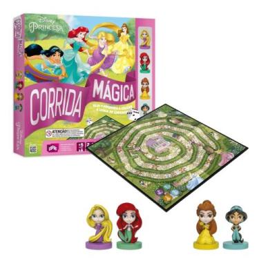 Imagem de Jogo Infantil Corrida Mágica Princesas c/ 4 Miniaturas Copag - 35773