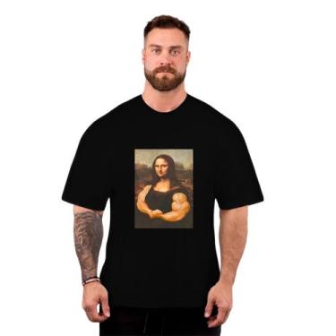 Imagem de Camiseta Oversized Masculina Treino Academia Maromba Monalisa Fitness 