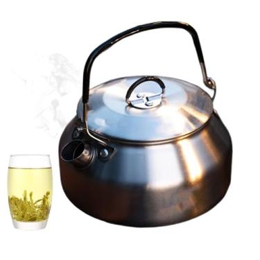 Imagem de Chaleira 0.8L - Bule de Aquecimento com Alça Rebatível | Dispensador Portátil Para Cozinha Viagem Acampamento Escritório Fogão