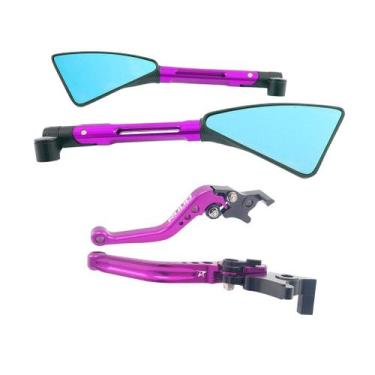 Imagem de Manete Esportivo Retrovisor Moto Cg Titan Pop Start freio a lona - Ruu