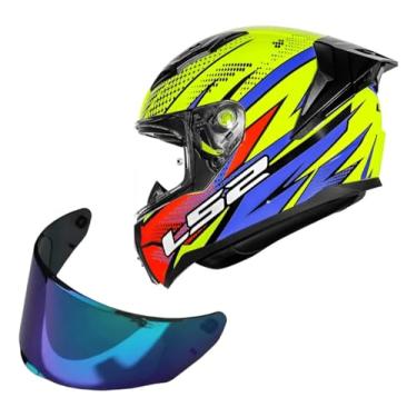 Imagem de Kit Capacete Moto Ls2 FF810 Vigo Flight Amarelo+Viseira Camaleao (58)
