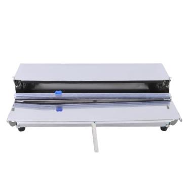 Imagem de Asixxsix Dispensador manual de filme plástico para alimentos, embaladora comercial de filme plástico extensível em aço inoxidável 304 com lâmina deslizante, máquina embaladora