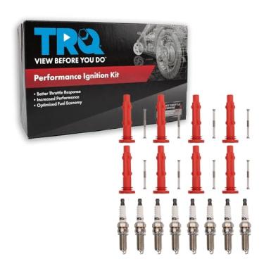 Imagem de TRQ Kit de ignição vermelho compatível com Mercedes-Benz CL550 2007-2009 CLK550 2007-2011 CLS550 E550 2010-2015 G550 2007-2012 GL450 2008-2008-2015 2012 GL550 2008-2011 ML550 S550 SL550