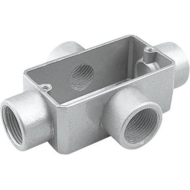 Imagem de Condulete fixo 1" tipo "X" - sem tampa / sem rosca / sem pintura - Tra