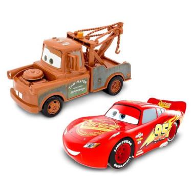 Imagem de Kit Relâmpago Mcqueen Rusteze e Mate Disney Carros Roda Livre 13cm - T
