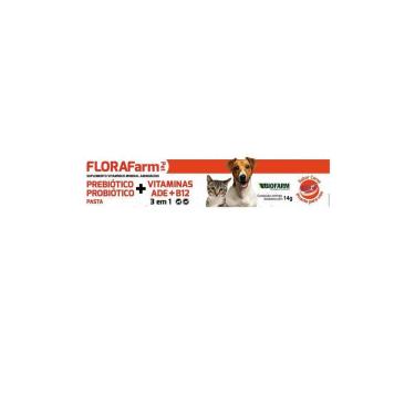Imagem de Florafarm 3Em1 Probióticos Prebióticos Vitaminas Cães/Gatos