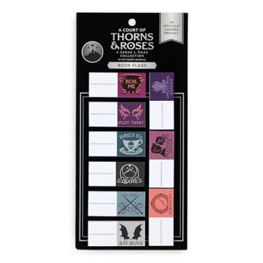 Imagem de Bandeiras de anotação de livro Conquest Journals A Court of Thorns and Roses, 30 abas adesivas para marcadores, 9 designs de livros, coleção Sarah J. Maas ACOTAR, presentes para leitores e amantes de