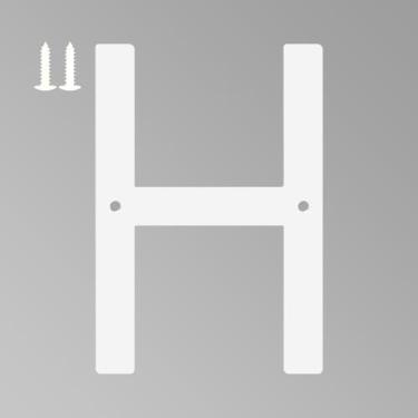 Imagem de Números de casa branca de 15 cm para uso externo, letras de metal para placas externas, letras de endereço de casa de alumínio antiferrugem para decoração de porta da frente, escritório e jardim