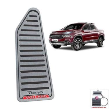 Imagem de Descanso De Pé Fiat Toro Volcano 2016 A 2021 Aço Inox Preto