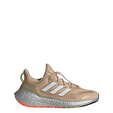 Imagem de adidas Ultraboost 22 Cool.rdy T nis de corrida masculino, Bege m gico/cinza/laranja impacto, 10.5