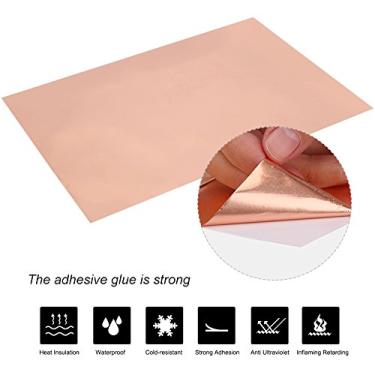 Imagem de Mingzhe Folha de Fita de Cobre Forte Adesivo Condutor Lateral único para Guitarra Emi Escudo 10pcs (30cm*20cm)