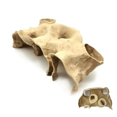 Imagem de Xanadued Decoração de caverna de aquário, curva natural impressa em 3D sob caverna de túnel de cascalho (médio)