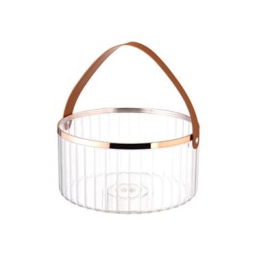 Imagem de Baldes de gelo doméstico pequeno balde de gelo cola cerveja gelo balde de vinho transparente piquenique balde de bebidas balde de armazenamento barril de gelo (A,B)