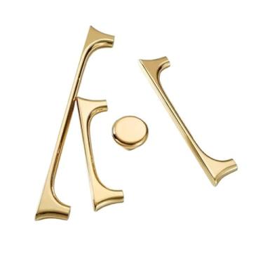 Imagem de CXYFQUUK Puxadores de porta de armário, puxadores de gaveta, maçanetas de móveis, ferragens 2 peças (puxador dourado brilhante)