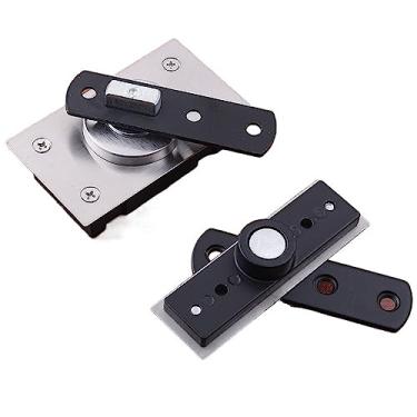 Imagem de Dobradiça de eixo de porta de madeira resistente dobradiças invisíveis giram 360 graus com rolamento sem posicionamento sem mola ferragens de porta 1 conjunto (B)