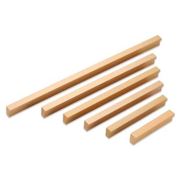 Imagem de CXYFQUUK Puxadores de armário de cozinha armários armários guarda-roupa dourado preto puxadores de gaveta de armário e puxadores de móveis ferragens 2 peças (ouro laranja, comprimento 500 mm)