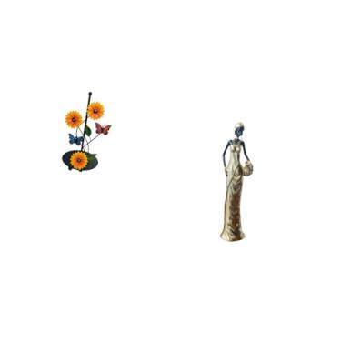 Imagem de Fenteer Porta-lenços Inspirado com Escultura de Tribal Africana, Estatueta Decorativa, Dispensador de Papel Toalha Vertical Exclusivo para Decoração de