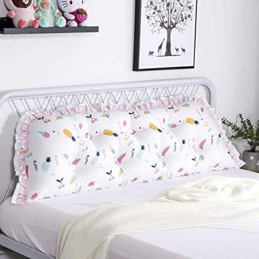 Imagem de Almofada de encosto de cabeça de algodão, almofada de cabeceira de sofá, almofada de cintura grande estofada, removível e lavável - g 1,7 m (67 polegadas) (E 1,1 m))