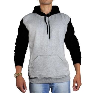 Imagem de Blusa Moletom Unissex Casaco Frio Canguru Capuz - Maviart, Bicolor, P