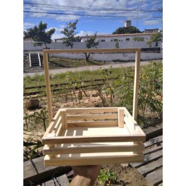 Imagem de Caixote com alça - Madeira pinus 