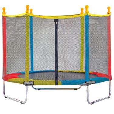 Imagem de Trampolim Infantil - Lona De Salto 1,40 M Durável, Rede De Segurança Em Lona Preta Anti-Rasgo, Zíper Seguro Fechamento Total, Adequado Para Uso Infantil Diário