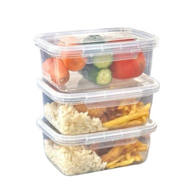 Imagem de Kit 10 Marmita Potes 800ml com Travas Laterais BPA FREE - Alimentos organizadores de congelador