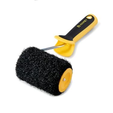Imagem de Voomey Capa de rolo composto para drywall de 10 cm com 1 peça de moldura de rolo de tinta, pincel de textura de drywall, adequado para cobrir superfícies de parede e teto