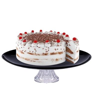 Imagem de Ruvolo, Prato Opaline para Bolos e Tortas, Prato de Vidro com Pé para Sobremesa
