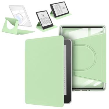 Imagem de enoxboo Capa para Kindle Paperwhite/Signature Edition 12ª Geração 2024, Modelo: SA568B/SA569P, Com Parte Traseira Transparente, Capa Protetora Magnética Removível com Suporte Ajustável, 7''