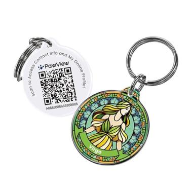 Imagem de Etiqueta de código QR inteligente, etiquetas de nome personalizadas para chave, carteira. Coleiras e arreios antiperda, perfil modificável, contatos de emergência, digitalização de QR para alertas de