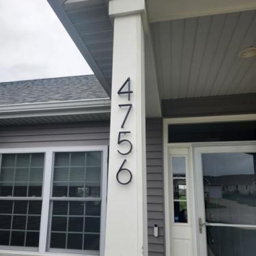 Imagem de Números de casa de 10 cm 5, número de casa autoadesivo, números de caixa de correio, números de casas modernas de acrílico para fora, números de endereço de porta de jardim, hotel de escritório de