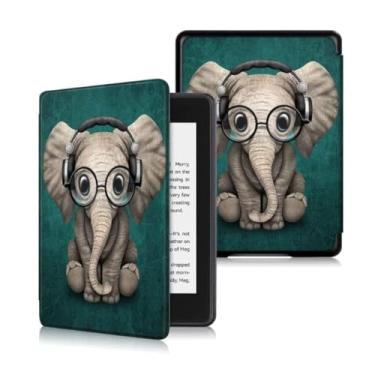 Imagem de Capa para Kindle Colorsoft Com Alça + Película - Tela 7 polegadas - 2025 - Case Kindle Colorsoft Signature (Elefantinho)