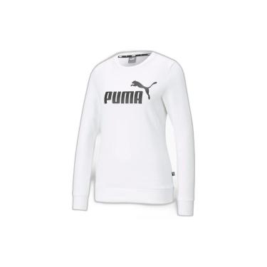Imagem de Moletom Puma Essentials Crew Neck Preto  /  Branco S-Feminino