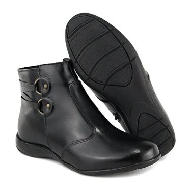 Imagem de Bota Feminina cano e sola baixa couro soft 9062 preto Cor:Preto;Tamanho:38;Genero:Feminino