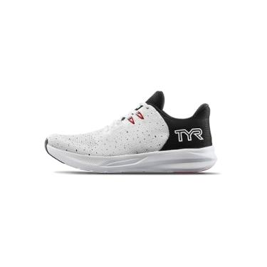 Imagem de TYR Tênis de corrida unissex adulto Techknit Rnr-1 Trainer, Branco/preto, 12.5 Women/11 Men