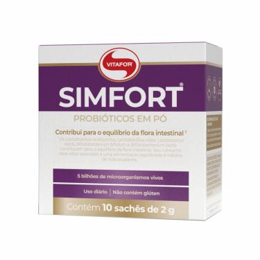 Imagem de Kit 2X: Simfort Probiótico com 5 Espécies 2g Vitafor 10 Sachês