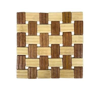 Imagem de Descanso de Panela Bambu Quadrado 16cm - Top Útil