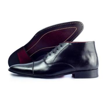 Imagem de Bota Social Masculino Cano Baixo Exclusive Reta Oposta - 915 - Preto, 